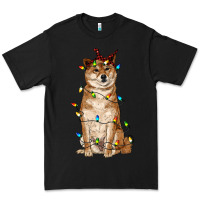 Black christmas lights shiba inu Premium Tee - RanaPortraitStore