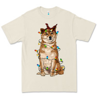 Bone christmas lights shiba inu Premium Tee - RanaPortraitStore