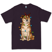 Plum christmas lights shiba inu Premium Tee - RanaPortraitStore