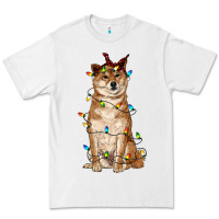 White christmas lights shiba inu Premium Tee - RanaPortraitStore