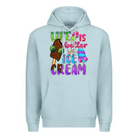 Blue Mist Life is better with ice cream Premium Hoodie - NancyCooperArtShop