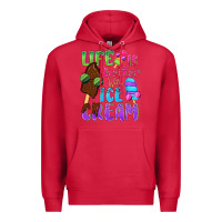 Cardinal Life is better with ice cream Premium Hoodie - NancyCooperArtShop
