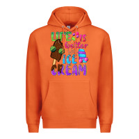 Carrot Life is better with ice cream Premium Hoodie - NancyCooperArtShop
