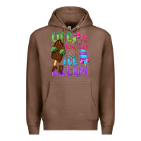 Chestnut Life is better with ice cream Premium Hoodie - NancyCooperArtShop