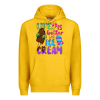 Lemon Life is better with ice cream Premium Hoodie - NancyCooperArtShop