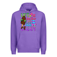 Purple Life is better with ice cream Premium Hoodie - NancyCooperArtShop