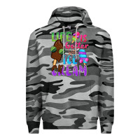 Slate Camo Life is better with ice cream Premium Hoodie - NancyCooperArtShop