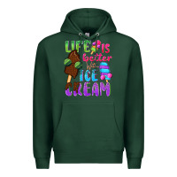 Sports Green Life is better with ice cream Premium Hoodie - NancyCooperArtShop