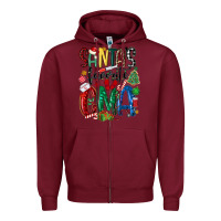 Burgundy santas favorite cma nurse Zipper Hoodie - MaliasSmallBusiness
