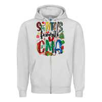 Dove Grey santas favorite cma nurse Zipper Hoodie - MaliasSmallBusiness