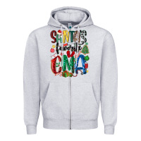 Heather Grey santas favorite cma nurse Zipper Hoodie - MaliasSmallBusiness