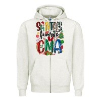 Oatmeal Heather santas favorite cma nurse Zipper Hoodie - MaliasSmallBusiness