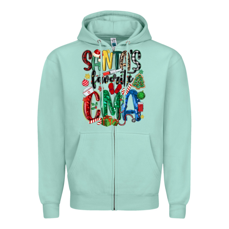 Santas Favorite Cma Nurse Zipper Hoodie by MaliasSmallBusiness | Teevron