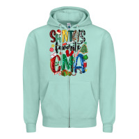 Seafoam santas favorite cma nurse Zipper Hoodie - MaliasSmallBusiness