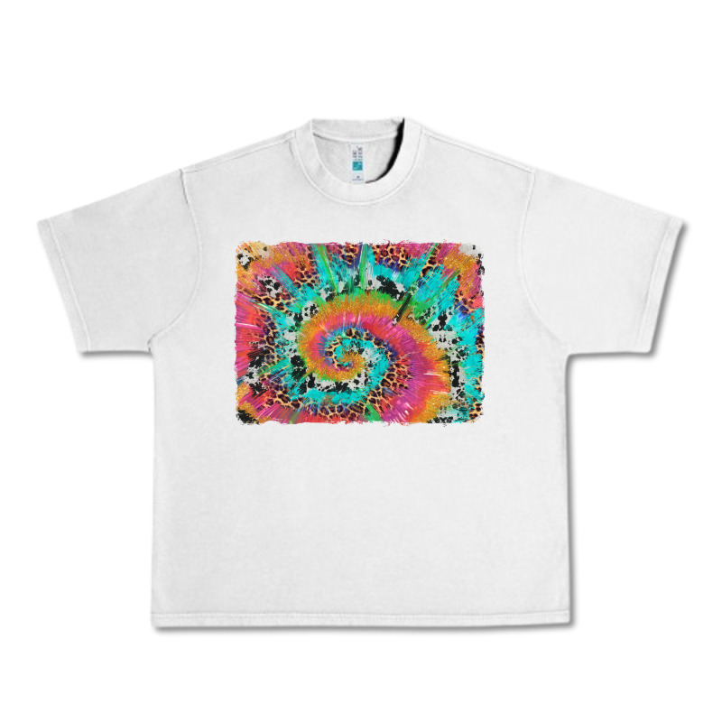 Tie Dye Leopard Cowhide Glitter Background Urban Heavy Tee by Artiststas | Teevron