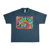 Midnight Navy tie dye leopard cowhide glitter background Urban Heavy Tee - Artiststas