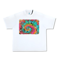 White tie dye leopard cowhide glitter background Urban Heavy Tee - Artiststas