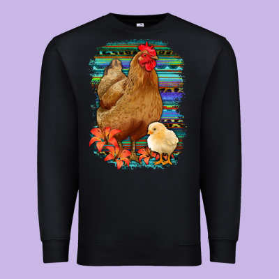 Chicken With Chick Premium Sweatshirt Designed By Bettercallsaul