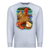 Heather Grey Chicken with Chick Premium Sweatshirt - Bettercallsaul