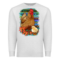 Oatmeal Heather Chicken with Chick Premium Sweatshirt - Bettercallsaul