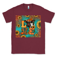 Burgundy love autumn cow Classic Tee - Jasminsmagicworld