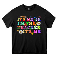 Black its me hi im the teacher its me Heavy Core Tee - texasbilliewilder