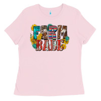 Bubblegum Pink farm babe Ladies Tee - Zillion Design Studio