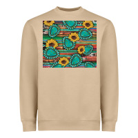 Mushroom western gemstone sunflowers serape cowhide glitter wooden Heavyweight Sweatshirt - Artiststas