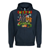 Navy christmas season Zipper Hoodie - MaliasSmallBusiness