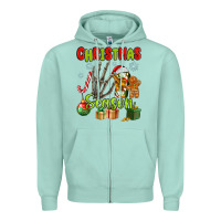 Seafoam christmas season Zipper Hoodie - MaliasSmallBusiness