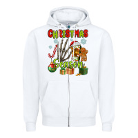 White christmas season Zipper Hoodie - MaliasSmallBusiness