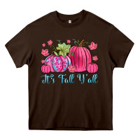 Chocolate Brown it s fall y all Heavy Core Tee - Zillion Design Studio
