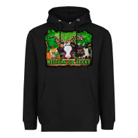 Black st patricks cows heifers go lucky Heavyweight Hoodie - Jasminsmagicworld