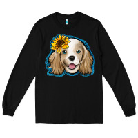 Black cocker spaniel sunflower Long Sleeve Tee - Jasminsmagicworld