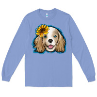 Colony Blue cocker spaniel sunflower Long Sleeve Tee - Jasminsmagicworld
