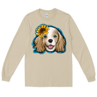 Mushroom cocker spaniel sunflower Long Sleeve Tee - Jasminsmagicworld