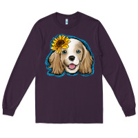 Plum cocker spaniel sunflower Long Sleeve Tee - Jasminsmagicworld