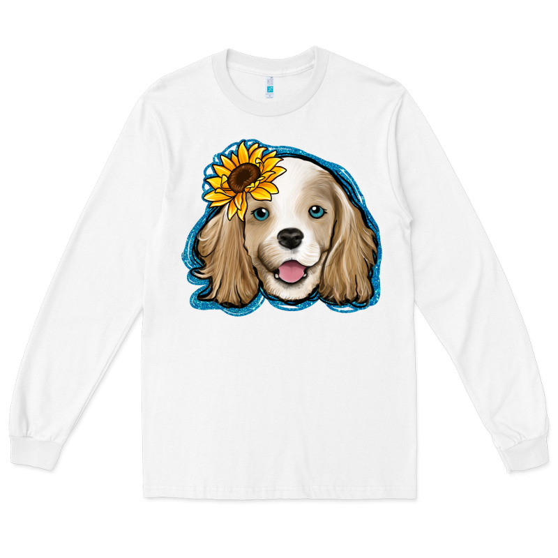 Cocker Spaniel Sunflower Long Sleeve Tee by Jasminsmagicworld | Teevron