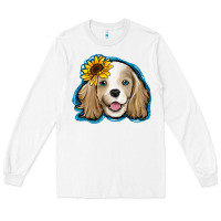 White cocker spaniel sunflower Long Sleeve Tee - Jasminsmagicworld