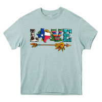 Arona love texas serape cowhide cactus and sunflowers Heavy Core Tee - Artiststas