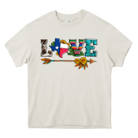 Cream love texas serape cowhide cactus and sunflowers Heavy Core Tee - Artiststas