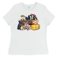 White farm animals wagon Ladies Tee - Zillion Design Studio