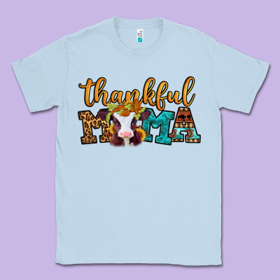 Thankful Mama Baby Calf Classic Tee Designed By Jasminsmagicworld