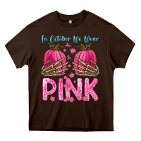 Chocolate Brown in october we wear pink Heavy Core Tee - Zillion Design Studio
