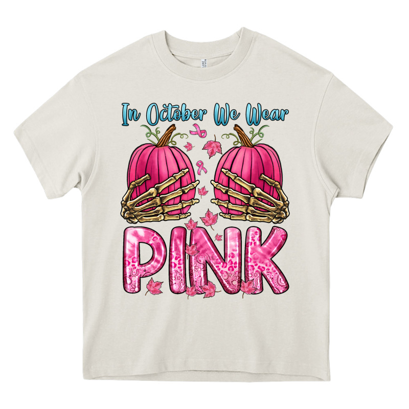 In October We Wear Pink Heavy Core Tee by Zillion Design Studio | Teevron