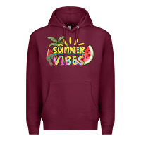 Burgundy summer vibes Premium Hoodie - NancyCooperArtShop