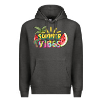 Charcoal Heather summer vibes Premium Hoodie - NancyCooperArtShop