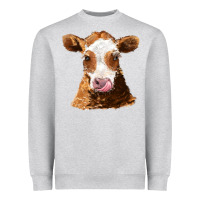 Heather Grey guernsey cow Heavyweight Sweatshirt - AdoDesignShop