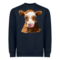 Navy guernsey cow Heavyweight Sweatshirt - AdoDesignShop