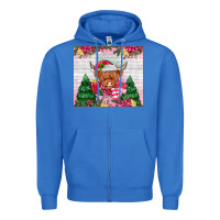 True Royal pink christmas cow Zipper Hoodie - MaliasSmallBusiness